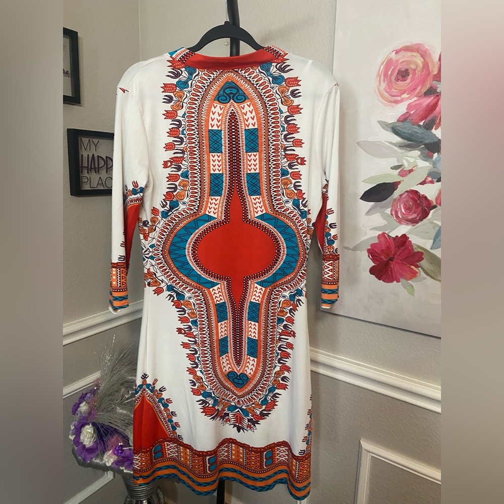 Vibrant Multicolor Tribal Print Dress - Picture 15 of 15
